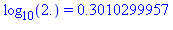 log[10](2.) = .3010299957