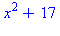 x^2+17