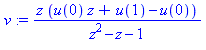 z*(u(0)*z+u(1)-u(0))/(z^2-z-1)