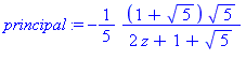 -1/5*(1+5^(1/2))*5^(1/2)/(2*z+1+5^(1/2))