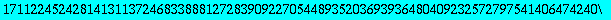 171122452428141311372468338881272839092270544893520...