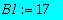 B1 := 17