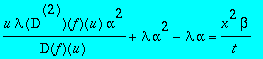 u/D(f)(u)*lambda*`@@`(D,2)(f)(u)*alpha^2+lambda*alp...