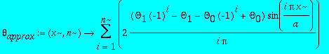 theta[approx] := proc (x, n) options operator, arro...