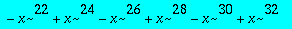 pols := 1-x^2, 1-x^2+x^4, 1-x^2+x^4-x^6, 1-x^2+x^4-...