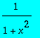 1/(1+x^2)