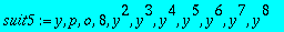 suit5 := y, p, o, 8, y^2, y^3, y^4, y^5, y^6, y^7, ...