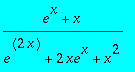 (e^x+x)/(e^(2*x)+2*xe^x+x^2)