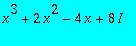 x^3+2*x^2-4*x+8*I