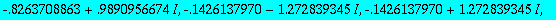 racs := [-1.237876779-.3714069472*I, -1.237876779+....