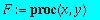 F := proc (x, y) local z, i; z := evalf(x+I*y); for...