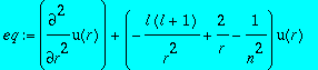 eq := diff(u(r),`$`(r,2))+(-l*(l+1)/(r^2)+2/r-1/(n^...
