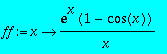 ff := proc (x) options operator, arrow; exp(x)*(1-c...
