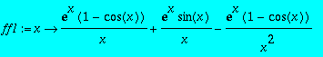 ff1 := proc (x) options operator, arrow; exp(x)*(1-...
