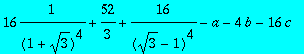 suit4 := 8*1/((2+sqrt(2))^2)+4+8/(2-sqrt(2))^2-a-2*...