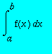 int(f(x),x = a .. b)