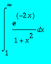 int(exp(-2*x)/(1+x^2),x = 1 .. infinity)