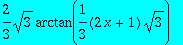 2/3*sqrt(3)*arctan(1/3*(2*x+1)*sqrt(3))