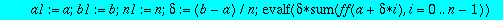 rectangle := proc (a, b, n::posint, ff) local a1, b...