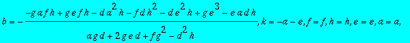 sol2 := {a = 0, c = c, k = 0, d = 0, e = 0, h = h, ...