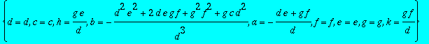 sol2 := {a = 0, c = c, k = 0, d = 0, e = 0, h = h, ...